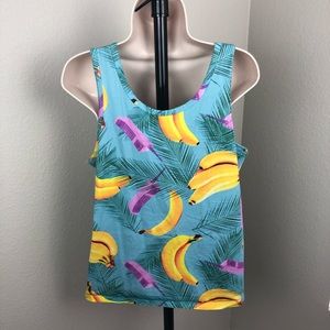 Chubbies men’s medium tank top bananas 90s phone